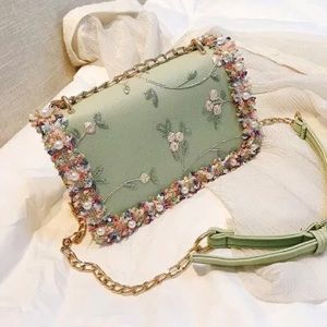 Ladies Square Flower Shoulder hand bag (Brand new)